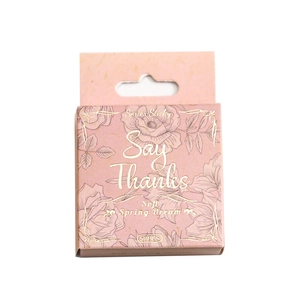 Floral wreath decorative stickers 50pcs in pink box for scrapbooking embellishments