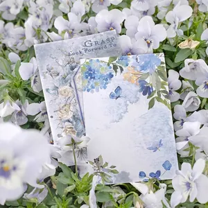 Vintage Floral Writable Scrapbook Paper Pads For Journaling Decorative Collage Paper Material Arts Crafts Stationery