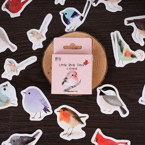 Vintage Watercolor Bird Stickers For Journaling Scrapbooking Diary Planner Decorative Hand Painted Paper Art Stationery Gift