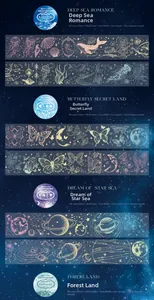 Detailed view of 3D laser silver PET tape featuring iridescent sea and nature patterns
