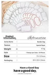 Close-up van Border Day vintage speciaal papier frames voor scrapbooking decor