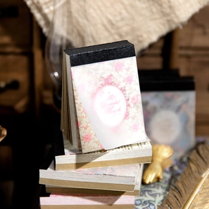 Carta per scrapbooking vintage floreale con copertina rosa traslucida per diari fai da te