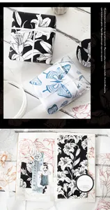 Detail of floral and butterfly decorative scrapbooking paper used for gift wrapping and DIY
