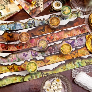 Nastro washi vintage Butterfly History con estetica vittoriana e motivi retrò