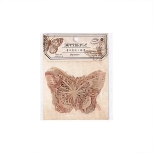 Vintage butterfly hollow stickers set for DIY scrapbooking featuring 10 retro lace patterns