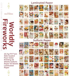 Detail specifications of 100 sheets vintage city library scrapbook paper and stickers
