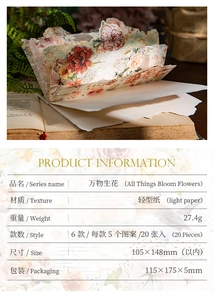 Dettaglio della carta per scrapbooking floreale All Things Bloom su libro vintage