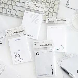 Minimalist symbolic notepad set with 80 sheets for journaling and decorative planning