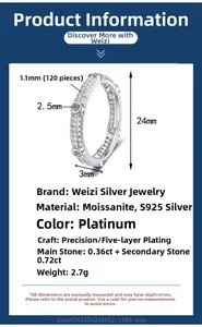Detailed technical drawing of S925 sterling silver moissanite ring with precise dimensions