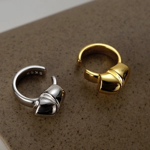 Minimalist 925 Sterling Silver Knot Ear Cuffs For Women Non Pierced Ear Clips Gold Silver Electroplated Personality Jewelry