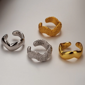 Minimalistische 925 Sterlingsilber Wellen Ohrklemmen Ohne Loch Mode Texturiert Glatt Ohrclips Für Damen Schmuck Geschenk