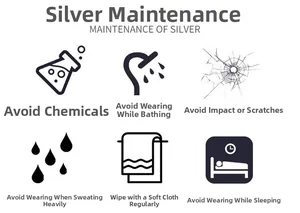 Maintenance guide for S925 sterling silver rings detailing care and cleaning tips