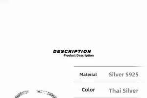 Détail d'une bague en argent sterling S925 avec texture de lave et anneau ouvert réglable