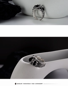 Macro detail of S925 sterling silver ring showing volcanic texture and hallmark