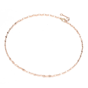 Collier minimaliste en acier inoxydable doré rose avec fermoir mousqueton et extension