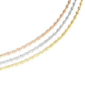 Collane multistrato in acciaio inossidabile nei colori oro, argento e oro rosa lucido