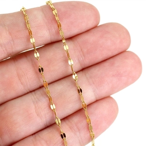 Minimalistisches 18K vergoldetes Edelstahl-Fußkettchen mit Olivenblatt-Paillettenkette