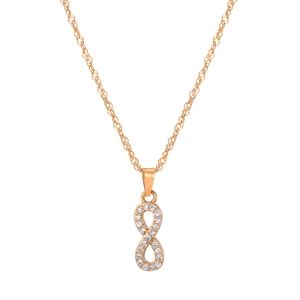 Personalized Stainless Steel Rhinestone Letter Necklace For Women Gold Silver Rose Gold Heart Infinity Pendant Fashion Jewelry