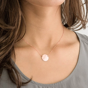 Minimalistische 316L Edelstahl Runde Anhänger Halskette Glatte Geometrische Kreis Charme O-Kette Halsketten Für Damen Herren Mode Schmuck