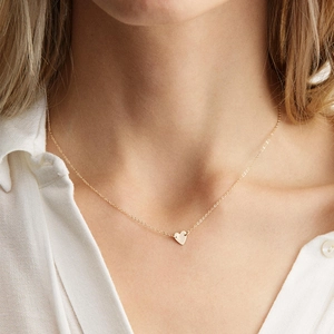 Minimalist Stainless Steel Heart Pendant Necklace For Women Sexy Elegant Double Hole Peach Heart Charm O-Chain Choker Daily Jewelry Gift