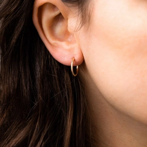 Minimalistische Edelstahl Ohrringe Für Damen Poliert Geometrische Runde Kreis Ohrringe Gold Silber Roségold Plattierter Schmuck
