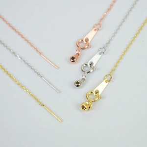 Adjustable stainless steel DIY bracelet base chains in rose gold, silver and gold