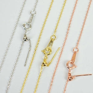 Adjustable stainless steel chain set in silver, gold and rose gold for DIY jewelry making