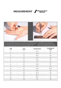 Detailed size guide table for minimalist stainless steel rings showing US and HK measurements
