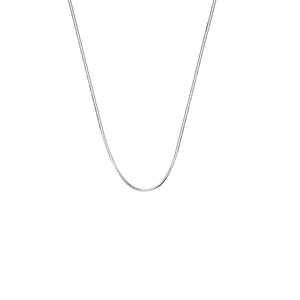 Minimalistische S925 Sterling Silber Schlangenkette mit glattem Metall-Finish