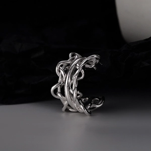 925 Sterlingsilber Hohle Linie Umwickelt Ohrmanschette Für Damen Minimalistische Clip-Ohrringe Ohne Piercing Modeschmuck