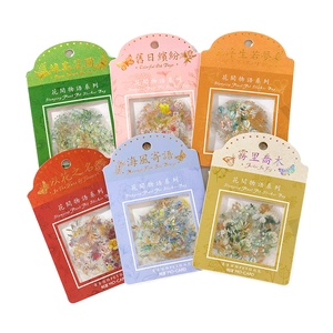 Set di adesivi botanici in PET con lamina d'oro per scrapbooking e decorazioni floreali