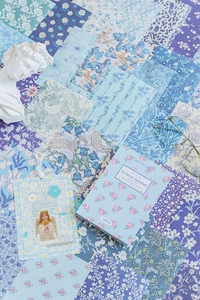 Dettaglio di carta vintage blu Sea Breeze Agreement per scrapbooking e fai-da-te