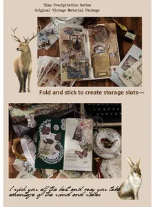 Λεπτομέρεια vintage πακέτου scrapbooking με θήκες αποθήκευσης και δαντελωτά χαρτιά