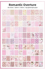 Dettaglio di 100 fogli di carta botanica vintage per decorazione di scrapbooking