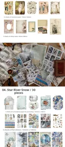 Λεπτομέρεια από σετ 30 τεμαχίων vintage χαρτιού για scrapbooking και διακόσμηση ημερολογίου