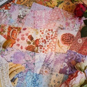 Strisce di carta decorativa floreale vintage per journaling in vari colori