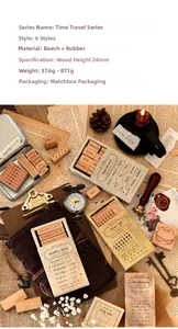 Macro des tampons en bois calendrier perpétuel vintage pour le scrapbooking et DIY
