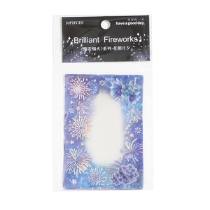Brilliant Fireworks PET sticker set with gold foil details and floral patterns 10 sheets