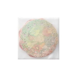 Lace hollow decorative paper with butterfly floral pattern in mint and pink tones
