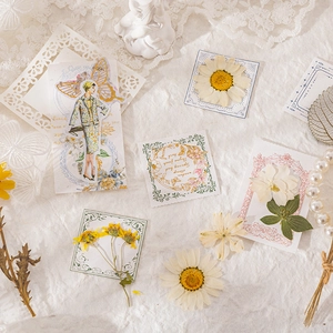 Papel de scrapbooking vintage con motivos florales y relieve, set de 20 hojas
