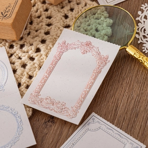Set de papel scrapbooking vintage con marcos florales en relieve para decoración artística