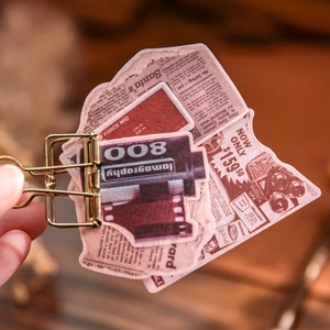 Pack de pegatinas vintage retro con motivos de periódicos y películas para decoración de DIY