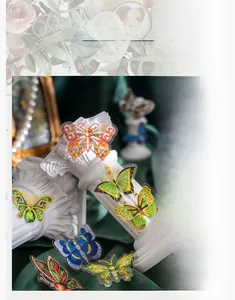 Detail of 30pcs crystal butterfly stickers for DIY scrapbooking and home decoration