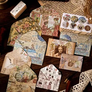 Retro Mini Umschlag Set Kunstdruckpapier Briefschreiben Schreibwaren Set Dekorative Umschläge Für Tägliche Notizen