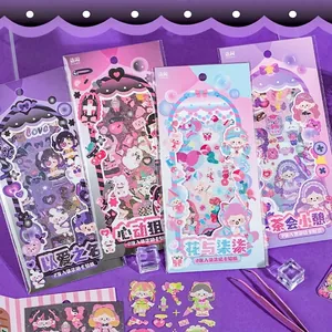 Cute Cartoon Girl Guka Stickers Sweet Cool Series Laser Holographic DIY Journal Decorative Stickers