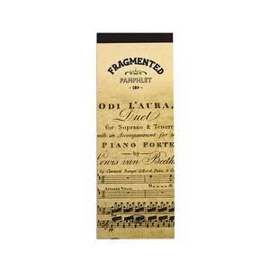 Vintage fragmented pamphlet scrapbook stickers with retro musical score design 18 sheets