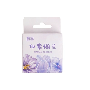 Etori Life Purple Flowers aesthetic floral stickers box set for planner decoration