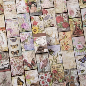 Vintage Washi Papier Stickerbuch Blumen Schmetterling Scrapbooking Dekoratives Material Retro Tagebuch Journaling Aufkleber
