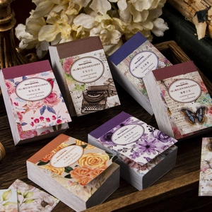 Vintage Blumen Mini-Stickerbuch-Set mit 6 botanischen Designs für Scrapbooking