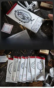 Macro-opname van vintage holle papieren vellen voor het versieren van plakboeken